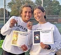 Lakeland’s Malina Reynolds/Cassidy Cleveland win conference championship at No. 3 doubles