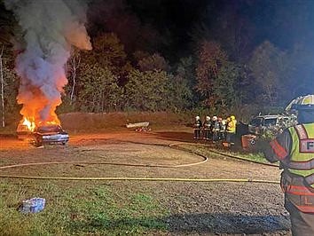 Hazelhurst, Minocqua fire departments conduct training