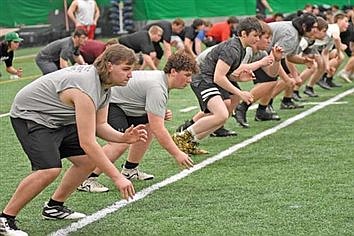 Spring football at the Dome