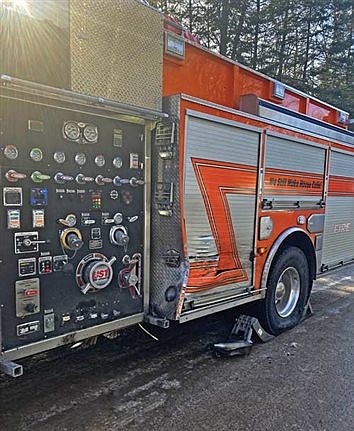 Minocqua fire truck damaged in Hazelhurst collision