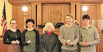 LUHS teen court panelists meet with Oneida County judge