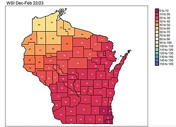 Late winter snowfall could affect deer herd numbers