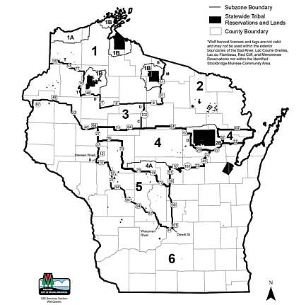 Suitable wolf habitat, as well as sub zones, are still at issue for some following a revision of the state’s draft wolf management plan. The plan is slated to be presented to the Natural Resources Board for approval in October. (Submitted graphic)