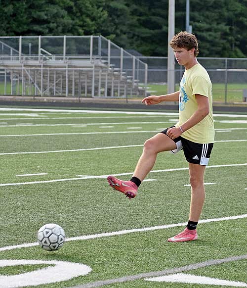 Yaroslav Myshchyshyn has been a first team all-conference player his first three seasons. He’ll be at the center of Lakeland’s offense in 2023. (Photo by Brett LaBore/Lakeland Times)