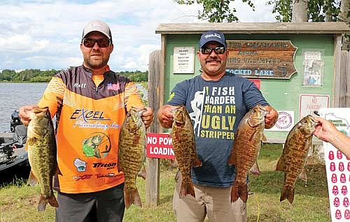 Brothers Matt and Dan Hirman took the win at the Wisconsin Bass Team Trail Lake Mohawksin event with 15.65 pounds. (Photos by Beckie Gaskill/Lakeland Times)
