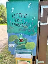 Lake Tomahawk’s new little free library, painted by Kathy Mitchell and built by the Martin-Dorsey family. (Contributed photograph)