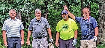 Pictured, from left, at last year’s outing are John Hagedorn, Steve Hagedorn, event coordinator Lion Dan Dosemagen and Mike Mallek. (Contributed photograph)