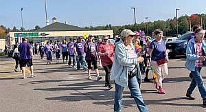 Participants in the Rhinelander Walk to End Alzheimer’s event take off from the Hodag Dome parking lot Saturday, Sept. 16. 2023. (Submitted photo)