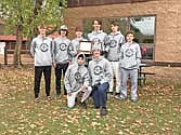 The Thunderbirds celebrate their second straight conference championship during the GNC Meet Saturday, Oct. 14 at Nine Mile Forest in Wausau. Pictured, front from left, are Justin Funmaker, Levi Reimer; back row, Ashton Bremer, Parker McKinney, Zach Kline, Owen Clark, Ati Gyuro and Charlie Ernst. (Photo by Brett LaBore/Lakeland Times)
