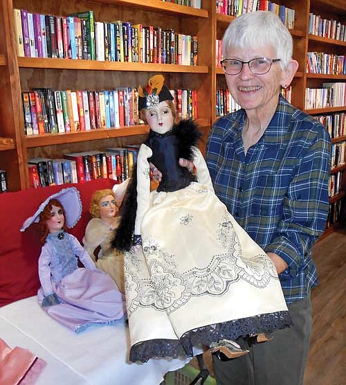 At the last meeting, Judy Wainwright presented on boudoir dolls. Wainwright is pictured here with one of the dolls from her collection which she redressed. (Contributed photograph)