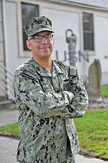 Chief Petty Officer Hunter Raatz, a native of Three Lakes, is assigned to Navy Expeditionary Logistics Support Group operating out of Williamsburg, Virginia. (Patricia Elkins/Navy Office of Community Outreach)
