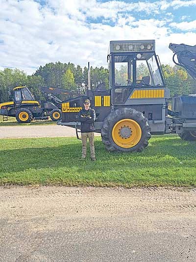 Rhinelander High School student Brock Arrowood has realized his dream of working for forestry manufacturer Ponsse. (Submitted photo)