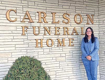 McKenna George is a funeral director at Carlson Funeral Home in Rhinelander. (Photo by Jake Schexnaydre/Lakeland Times)
