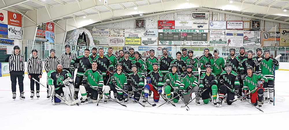 Participants in the game pose for a photo after the contest. (Jeremy Mayo/River News)