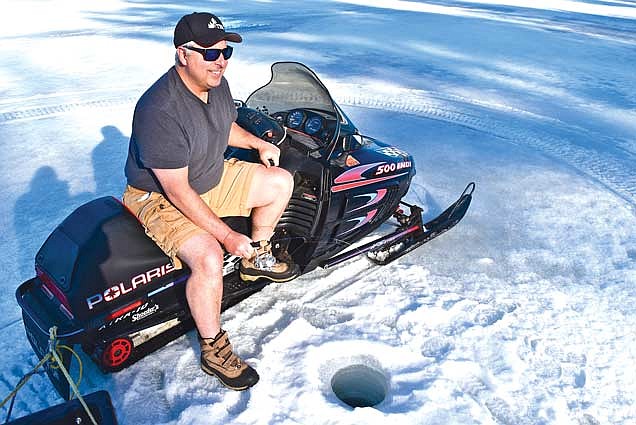 Temperatures are forecasted to be much colder this weekend than what Sean McEnroe enjoyed in April 2018, so dress appropriately to enjoy your time on the ice. (File photograph)