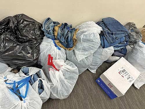 Over 600 pairs of jeans were donated to those in need as part of an annual clothing drive led by RHS students. (Submitted photo)