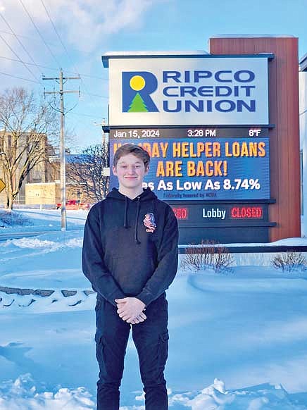 Aspiring law student Payton McCue has gained valuable knowledge while working as a student teller at Ripco Credit Union in Rhinelander. (Submitted photo)