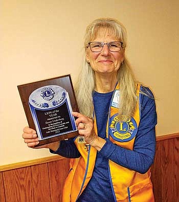 Sue Underberg named Lake Tomahawk Lion of the Year. (Contributed photograph)