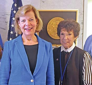 Cookie Lough, right, meets with Wisconsin senator Tammy Baldwin during a recent trip to Washington D.C. while representing the Greater Wisconsin Agency on Aging Resources earlier this month. (Contributed photograph)