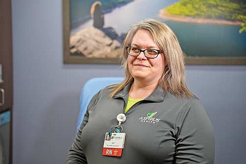 Amy Riegert, Registered Nurse and SANE Coordinator with Aspirus Health, details Aspirus’s Sexual Assault Nurse Examiner Program (SANE) program. Nurses are specially trained to provide compassionate care and treatment to survivors of assault. (Submitted photo)