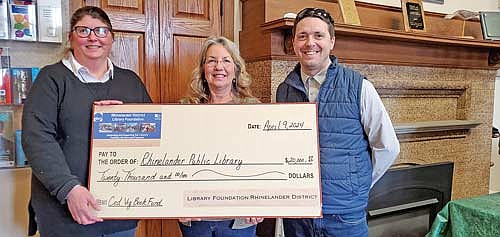 Pictured, from left to right, are Virginia Roberts, library director; Julie Holperin, member of RDLF; Ransey Osness, president of RDLF. (Submitted photo)