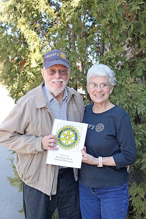 Original charter and board of directors member John Morris and his wife, Sue, the second woman to ever join the club, invite the public to the 50th anniversary celebration on May 21 at Norwood Pines Supper Club. (Photo by Michelle Drew/Lakeland Times)