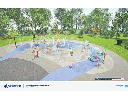 Pictured above is a screenshot of the proposed splashpad to be added to Hodag Park in the spring of 2025. (Submitted image)