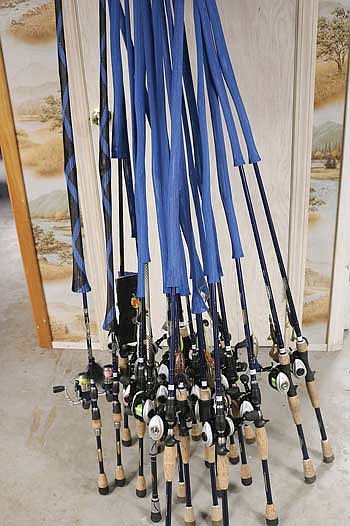 Having a variety of different weight and action rods allows an angler to have a technique-specific rod for each type of bait they want to throw, helping to get more fish into the boat. (Photo by Beckie Gaskill/Lakeland Times)