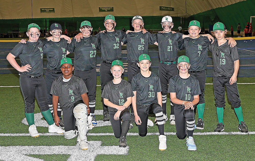 The Hodag 12U team poses for a photograph after winning Sunday’s championship game over Lakeland. In the front row, from left to right, are Jaxon Eades, Jeter Vander Galien, Eli Bauer and Mason Hauser. In the back row are Colton Jahn, Ben Rexford, Finn Brown, Mason Stein, Nolan Pasanen, Connor Clark, Collin Jorata and Ben Gehrmann.