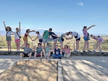 Rhinelander High School students spell out “Hodag” while on a spring break trip to Costa Rica. (Submitted photo)