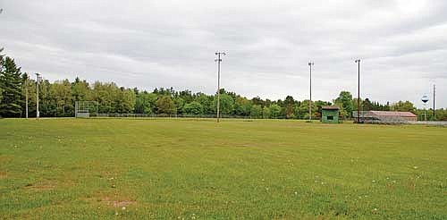 A view of a portion of nearly four acres of land with two ball diamonds on it owned by Vilas County and leased to the Vilas County fair committee. (Photo by Brian Jopek/Lakeland Times)