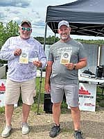 The big bass of the UMBCS Mohawksin tournament was brought in by the team of Craig Henrich and Curt Weihrouch. It weighed 3.78 pounds. (Submitted photo)