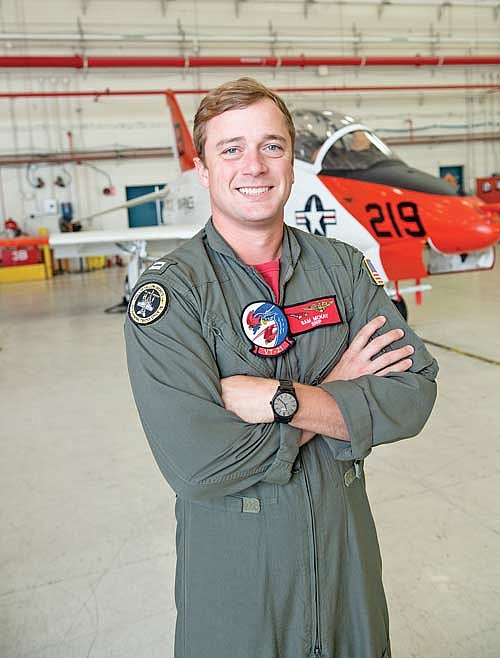 Lt. Sam McKay, a native of Rhinelander, is serving in the U.S. Navy assigned to Training Squadron (VT) 21 where naval aviators learn the skills they need to fly missions around the world. (Mass Communication specialist Anna-Liesa Hussey/submitted)