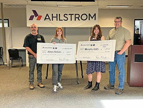 Ahlstrom Rhinelander and USW Union Local 2-15 recently awarded three $1,000 scholarships to local graduating seniors. (Submitted photos)