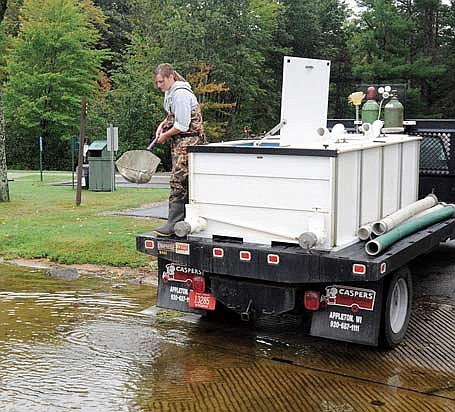 The DNR raises millions of yearling and fingerling fish each year and stocks them into Wisconsin waters. (Photo by Beckie Gaskill/Lakeland Times)