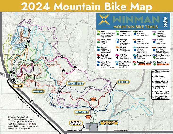 WinMan Trails has added new trails and updates to their system. These upgrades will make the already popular trail system even more of a draw for mountain bikers of all skill levels. (Contributed image)