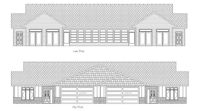 Architectural renderings of the front and back of a Sunrise Condominiums unit, 12 of which will be built in Arbor Vitae. (Contributed image)