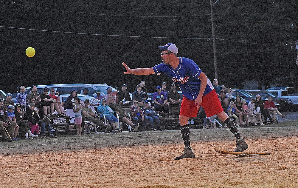 Nick Merckx flips the ball to third base in the seventh inning of a 24-3 win over Wickman Construction Monday, July 15 at Snowshoe Park in Lake Tomahawk. (Brett LaBore/Lakeland Times)