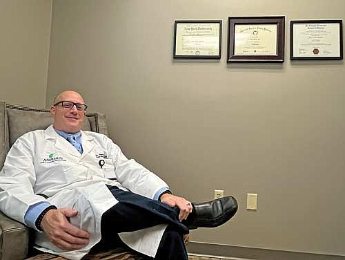 Dr. James Thatcher of the Aspirus Tick-Borne Illness Center in Woodruff sat down with The Lakeland Times recently to talk about himself, new job in the Northwoods, tick associated illnesses and more. (Photo by Trevor Greene/Lakeland Times)