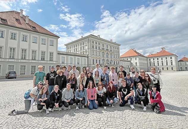 The LUHS group of students and chaperones in Munich, Germany. Students (in no particular order): Kelly Chi, Kristiana Clay, Ethan Erickson , Gail Filizetti, Liliana Gindorff, Hunter Gualdoni, Taedyn Hernandez, Hannah Hermann, Abigail Johnson, Cole Johnson, Lucas Koplin, Kassia Kost, Kelsey Krazy, Elise Lamers, Landry Lenz, Hannah Louis, Piper Lundquist, Dave Meier, Kort Meyer, Alaina Michalski, Brian O’Reilly, Kieran Petrie, Leo Rotar, Tyson Skubal, McKenna Taylor, Brady Wolfe, Thalia Young, Cale Quade, Grace Redenbaugh, Tyson Redman. Chaperones (in no particular order): Kathleen Peterson (German instructor), Melissa Redman, Jamie Erickson , Kelly Prock, John Young, Sue Tracz, Tracy Petrie. (Contributed photograph)