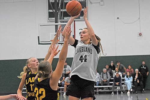 Kristina Ouimette shoots a jumper in the first half against Wittenberg-Birnamwood Tuesday, July 23 at D.C. Everest Senior High School in Weston. (Photo by Brett LaBore/Lakeland Times)