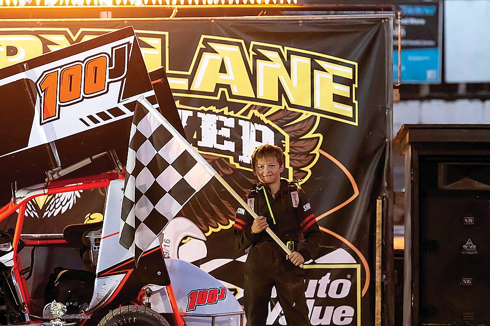 Rhinelander’s Blake Joslin scored his second straight feature victory in the 600 Micro Sprint car class at Eagle River Speedway Tuesday, July 30. (Josh Castle/Eagle River Speedway)