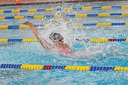 Olivia Mickle set two new school records at the state meet last season. She’ll anchor Lakeland’s swim team this year as one of their captains. (Photo by Brett LaBore/Lakeland Times)