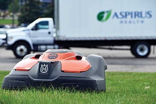Aspirus Health has begun using autonomous mowers to cut lawns at six of its locations including Rhinelander and Tomahawk. (Submitted photo)