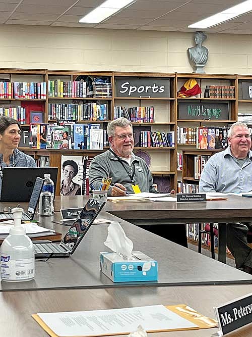 Dr. Steven Kolden attends a Lakeland Union High School board of education meeting on Monday, Sept. 23, in Minocqua. He was hired as the interim district administrator on Sept. 5. (Photo by Trevor Greene/Lakeland Times)