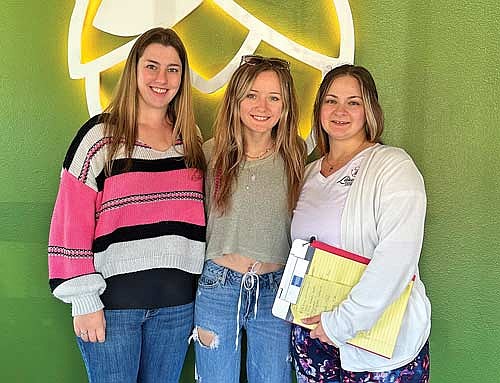 Kennedy Esposito, left, Sarah Knowles and Kelly Kirst are helping organize a local event to raise donations to assist hurricane relief efforts for those impacted in the southeastern part of the country right now. For more information, contact Knowles at 715-219-3315. (Contributed photograph)