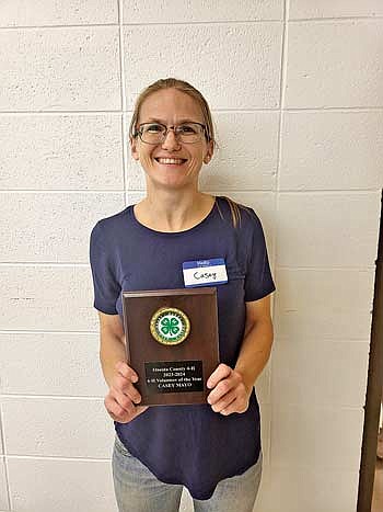 Casey Mayo of Rhinelander was honored as Oneida County 4-H’s Volunteer of the Year. Mayo volunteered her time to help start a new 4-H community club, has helped the 4-H club in community service work and currently serves as the adult mentor of the youth club treasurer. (Contributed photograph)