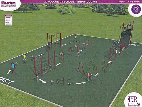 A rendering of the fitness course designed for sixth- through eighth-grade students at the Minocqua Hazelhurst Lake Tomahawk school district. (Contributed photograph)