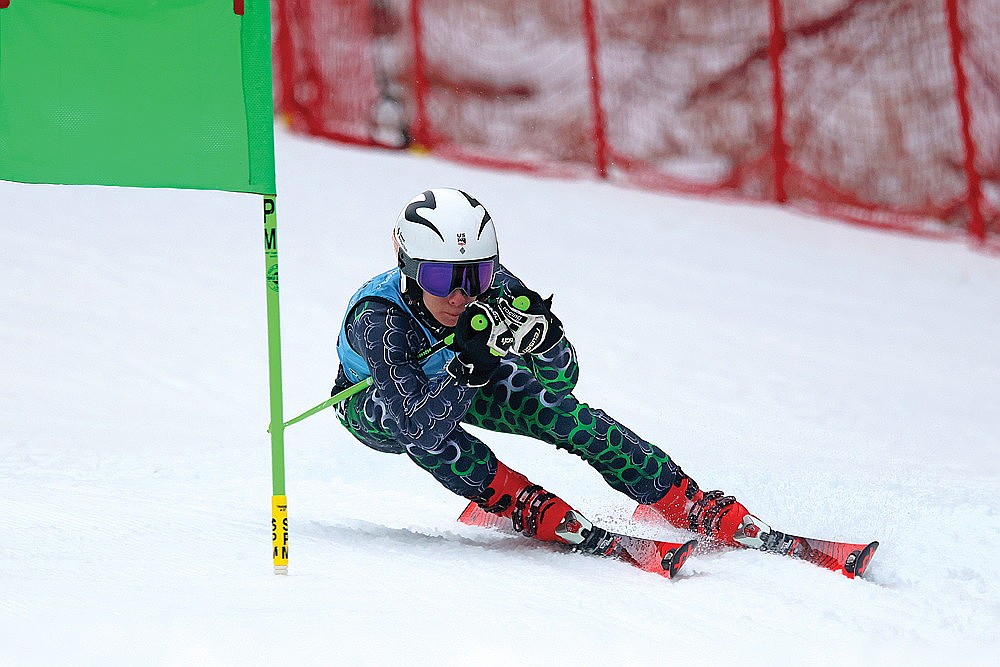 In this Jan. 25, 2024 file photo, Ben Olson competes in giant slalom during a Northern Conference ski race at Granite Peak in Wausau. Olson, a junior, is one of the top returning skiers for the Rhinelander/Northland Pines boys’ ski team this season after finishing fourth in the conference’s overall standings in 2024. (Jeremy Mayo/River News)