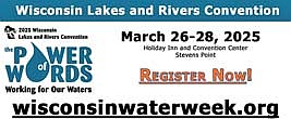 The 2025 Wisconsin Lakes and Rivers Convention is scheduled for March 26-28 at the Holiday Inn Convention Center in Stevens Point. (Contributed image)